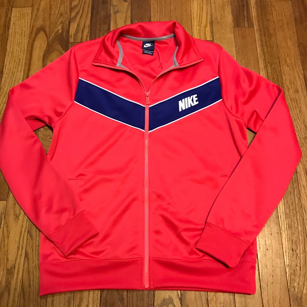 Vtg Spell Out Nike Track Jacket Size Medium